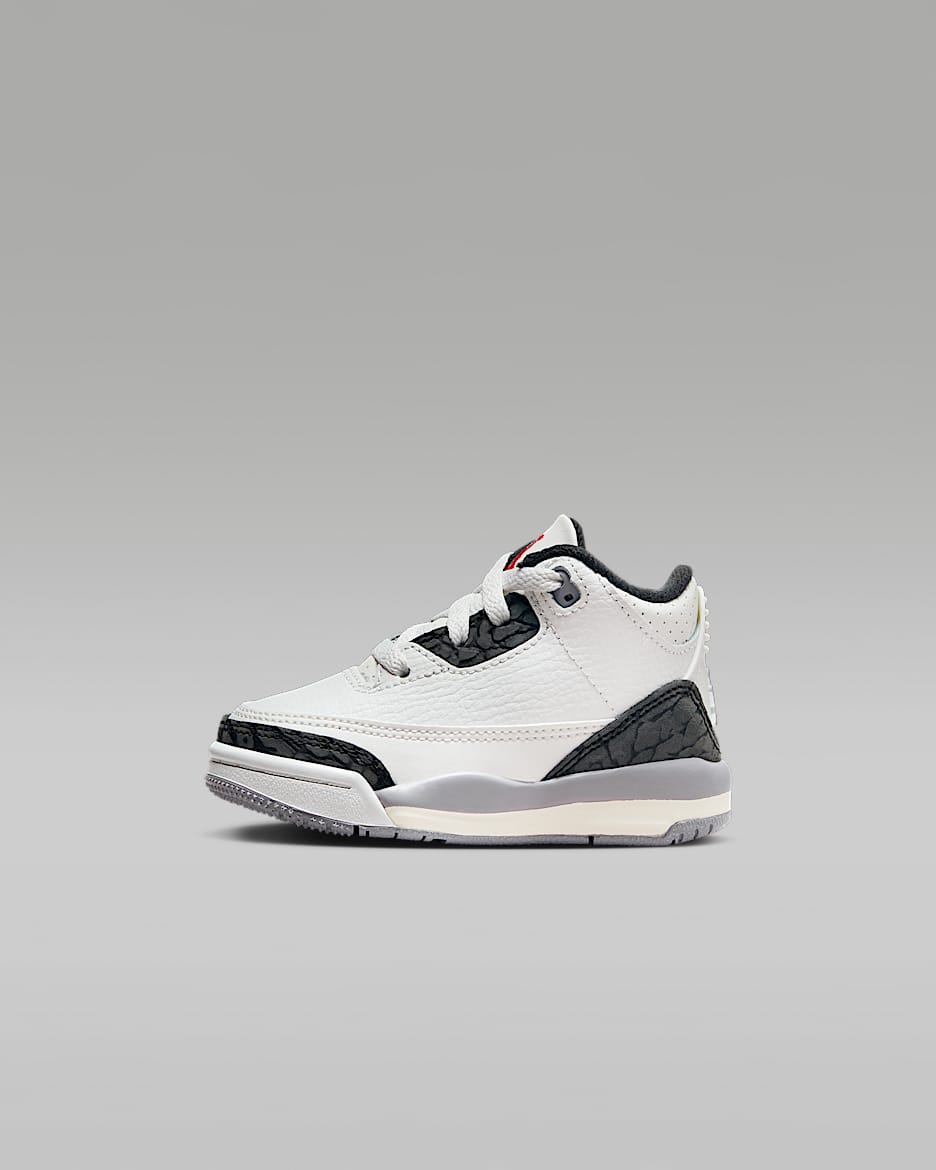 Jordan 3 Retro Cement Grey Baby Toddler Shoes. Nike